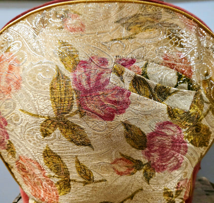 Vintage Metal Frame Tapestry Tea Cosy - Mid-Century Floral Teapot Carrier - Yatva