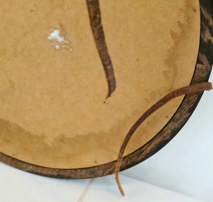 Vintage Mid - Century 1950s Scandinavian Round Wenge Wood Mirror - Yatva