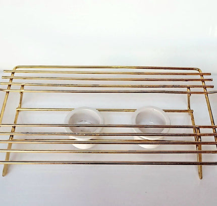 Vintage Mid Century Brass Chafing Stand & Buffet Food Warmer - Yatva