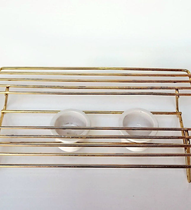 Vintage Mid Century Brass Chafing Stand & Buffet Food Warmer - Yatva