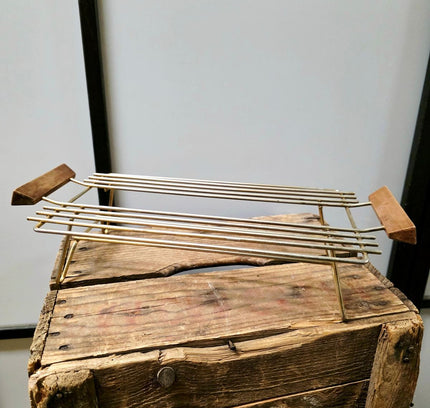 Vintage Mid Century Brass Chafing Stand & Buffet Food Warmer - Yatva