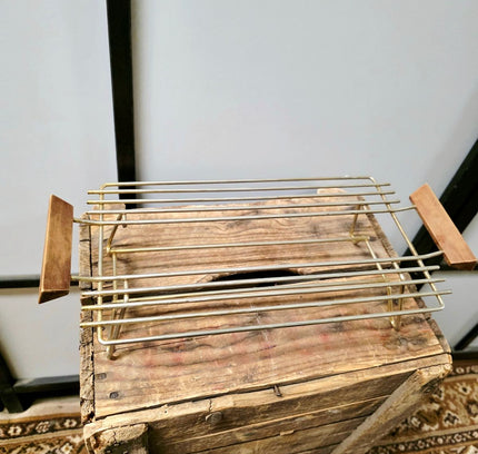 Vintage Mid Century Brass Chafing Stand & Buffet Food Warmer - Yatva