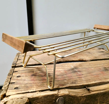 Vintage Mid Century Brass Chafing Stand & Buffet Food Warmer - Yatva