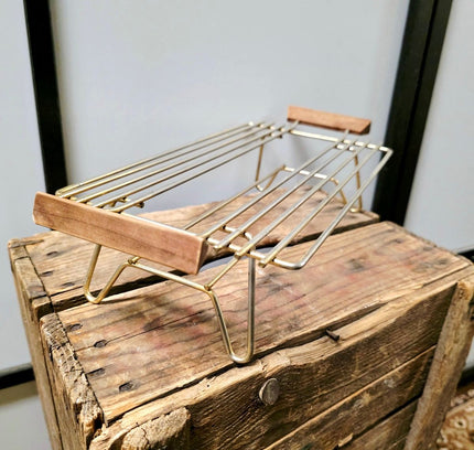 Vintage Mid Century Brass Chafing Stand & Buffet Food Warmer - Yatva