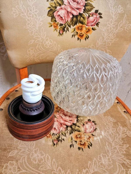 Vintage Mid Century Design Glass Ceiling Lamp - Yatva