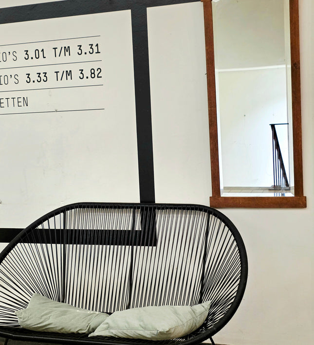 Vintage Mid - Century French Provincial Solid Oak Full - Length Beveled Wall Mirror - Yatva