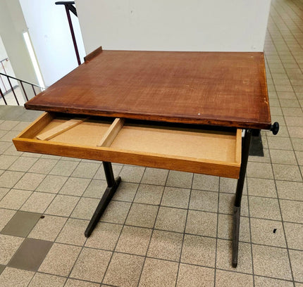 Vintage Mid - Century Industrial Adjustable Drafting Table - Yatva