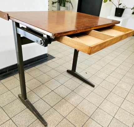 Vintage Mid - Century Industrial Adjustable Drafting Table - Yatva