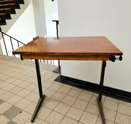 Vintage Mid - Century Industrial Adjustable Drafting Table - Yatva