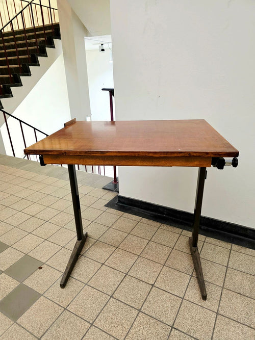 Vintage Mid-Century Industrial Adjustable Drafting Table