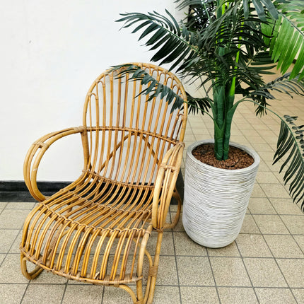 Vintage Mid - Century Modern Rohé Noordwolde Rattan Armchair - Yatva