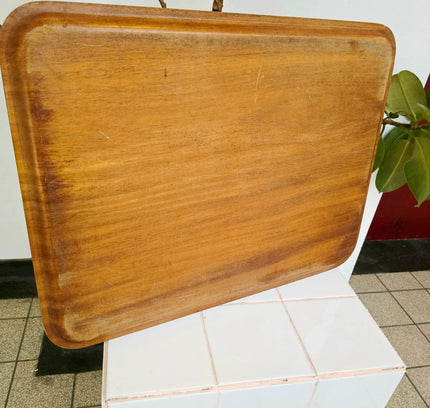 Vintage Mid - Century Modern Teak Bentwood Serving Tray - Yatva