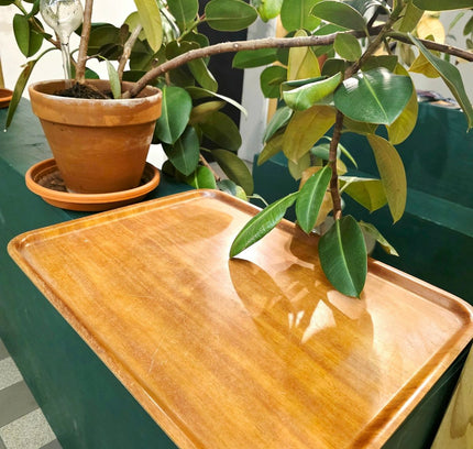 Vintage Mid - Century Modern Teak Bentwood Serving Tray - Yatva