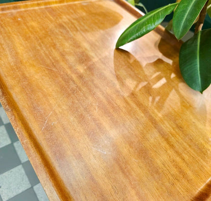 Vintage Mid - Century Modern Teak Bentwood Serving Tray - Yatva