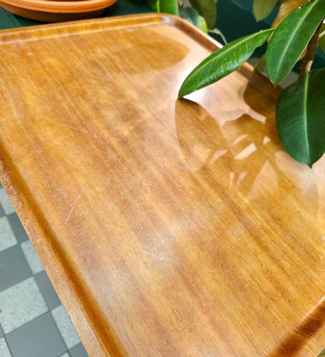 Vintage Mid - Century Modern Teak Bentwood Serving Tray - Yatva