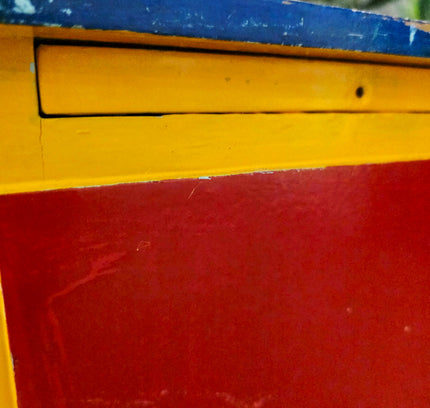 Vintage Mid - Century "Mondrian Style" Multi - Color Children's Commode & Changing Table - Yatva