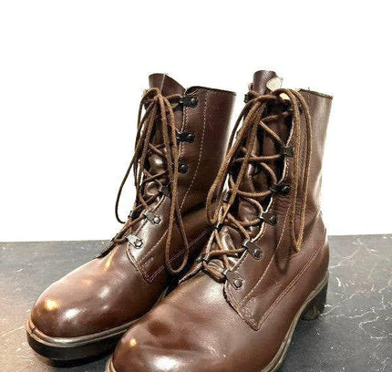 Vintage Military Lace up boots - Yatva