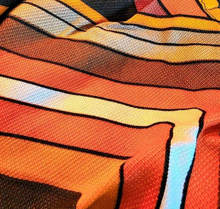 Vintage MOD 70's Geometric Curtain - Yatva