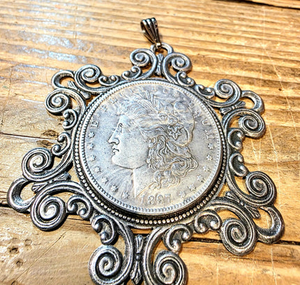 Vintage Morgan Silver Dollar Pendant - Yatva