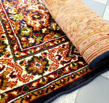 Vintage Museum Shelly Transitional Rust Medallion Area Rug – 135cm x 175cm - Yatva