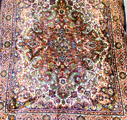 Vintage Museum Shelly Transitional Rust Medallion Area Rug – 135cm x 175cm - Yatva