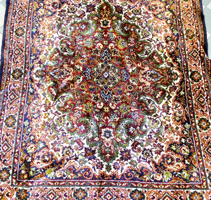 Vintage Museum Shelly Transitional Rust Medallion Area Rug – 135cm x 175cm - Yatva