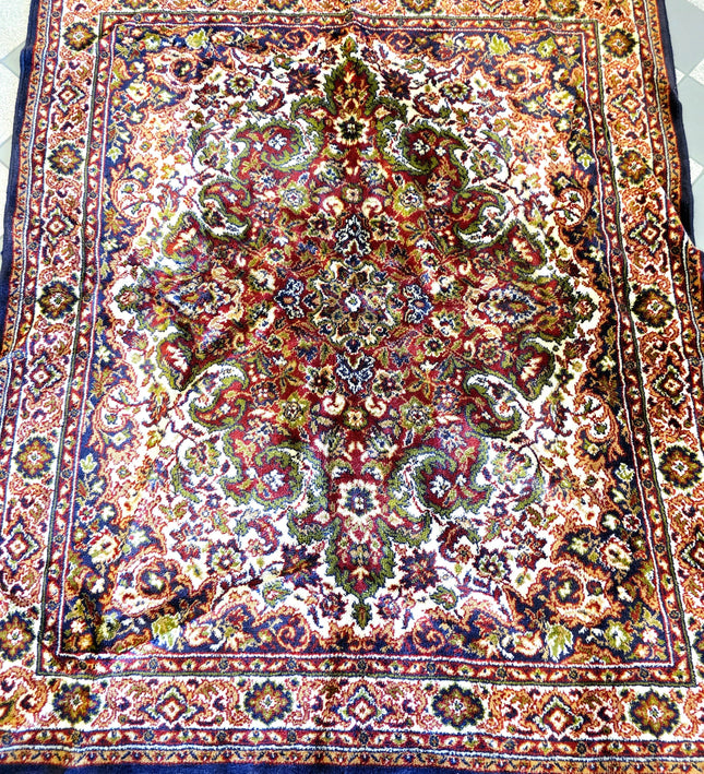 Vintage Museum Shelly Transitional Rust Medallion Area Rug – 135cm x 175cm - Yatva