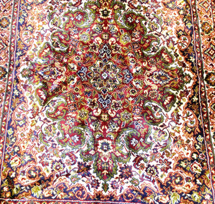 Vintage Museum Shelly Transitional Rust Medallion Area Rug – 135cm x 175cm - Yatva