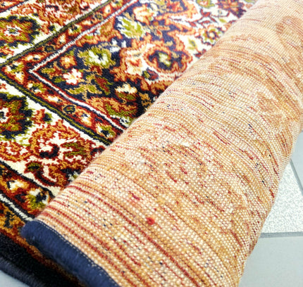 Vintage Museum Shelly Transitional Rust Medallion Area Rug – 135cm x 175cm - Yatva