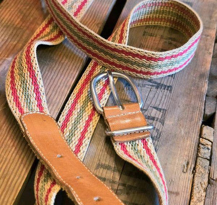 Vintage New Man Striped Belt - Yatva