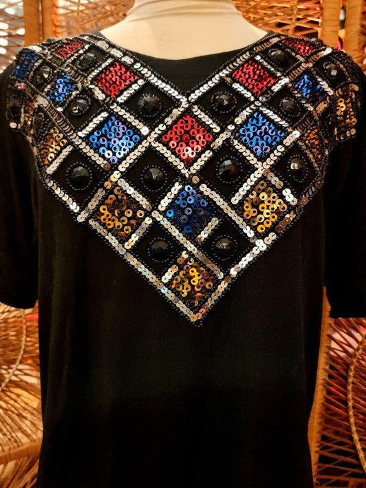 Vintage Novita, D Sequin Top - Yatva