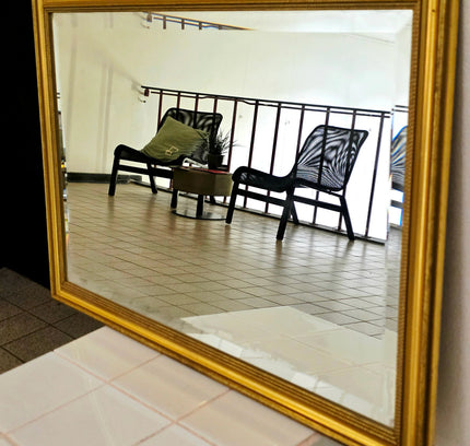 Vintage Ornate Gold Wall Mirror – Neoclassical Style - Yatva