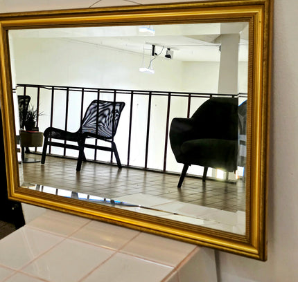 Vintage Ornate Gold Wall Mirror – Neoclassical Style - Yatva