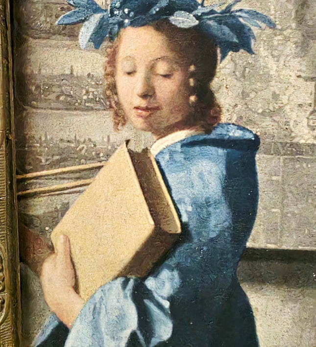 Vintage Ornate Miniature Framed Art Vermeer The Art of Painting - Yatva