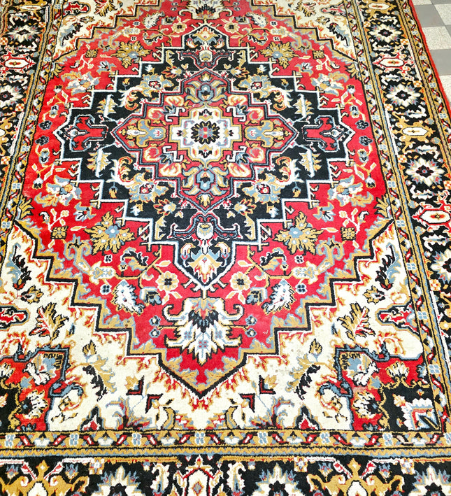 Vintage Persian-Style Red Medallion Area Rug (200x280 cm) - Yatva