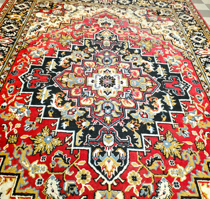 Vintage Persian-Style Red Medallion Area Rug (200x280 cm) - Yatva
