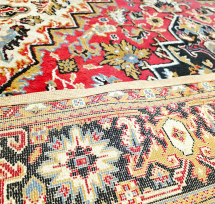 Vintage Persian-Style Red Medallion Area Rug (200x280 cm) - Yatva