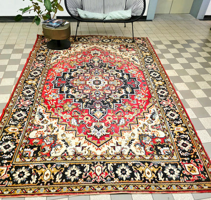 Vintage Persian-Style Red Medallion Area Rug (200x280 cm) - Yatva