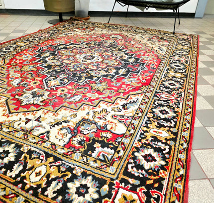 Vintage Persian-Style Red Medallion Area Rug (200x280 cm) - Yatva