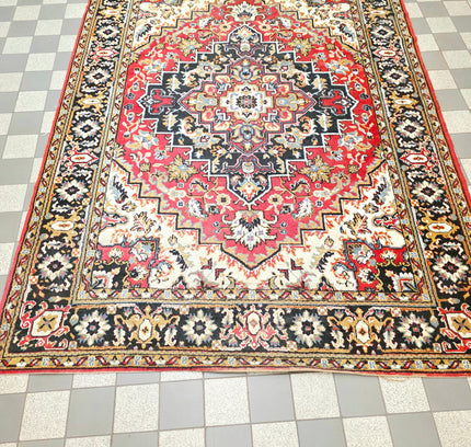Vintage Persian-Style Red Medallion Area Rug (200x280 cm) - Yatva