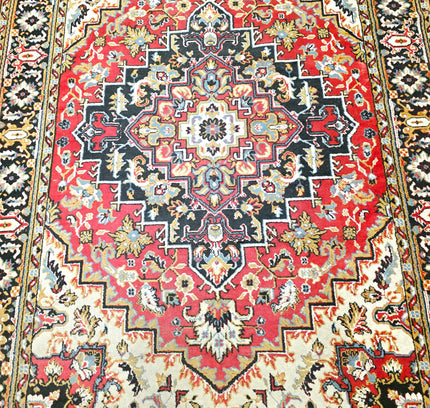Vintage Persian-Style Red Medallion Area Rug (200x280 cm) - Yatva