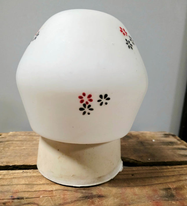 Vintage Philips Milk Glass Flush Mount Ceiling Lamp – 1950s Floral Schroefbol Plafonnière - Yatva