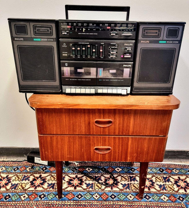 Vintage Philips Stereo Radio Cassette Boombox - Yatva