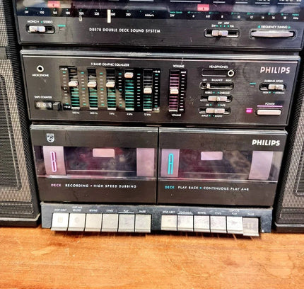 Vintage Philips Stereo Radio Cassette Boombox - Yatva