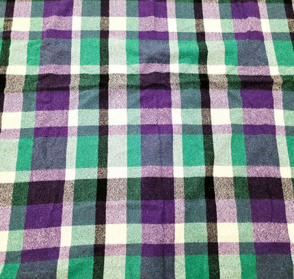 Vintage Plaid Throw Blanket - Yatva