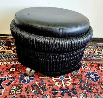 Vintage Pouf Stool Footstool - Yatva