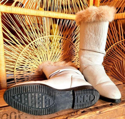 Vintage PURE LANA Shearling 80's Boots - Yatva