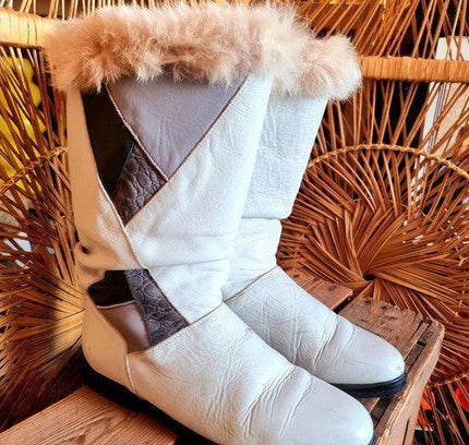 Vintage PURE LANA Shearling 80's Boots - Yatva