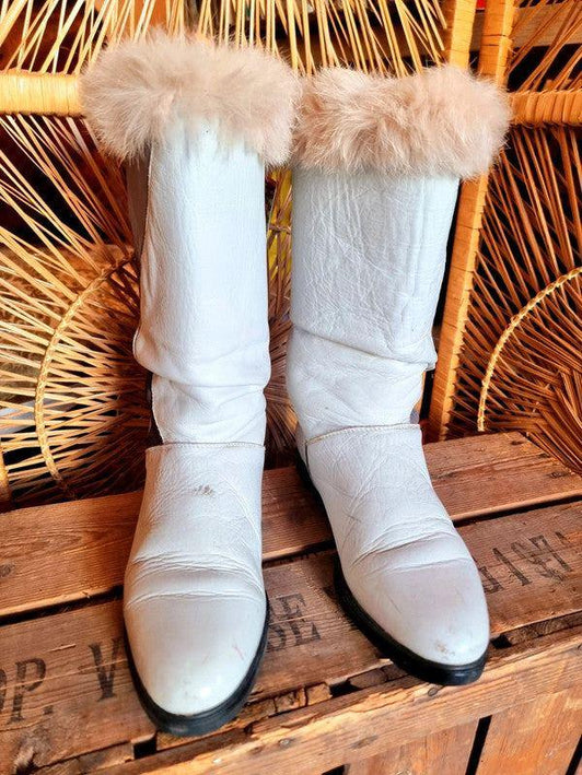 Vintage PURE LANA Shearling 80's Boots - Yatva