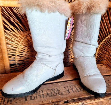 Vintage PURE LANA Shearling 80's Boots - Yatva